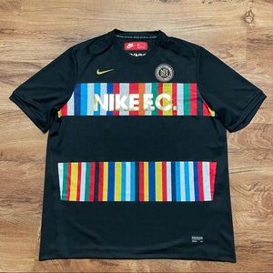 Nike F.C. World Cup Training Soccer Jersey Men’s Size XL Black Multi Flags